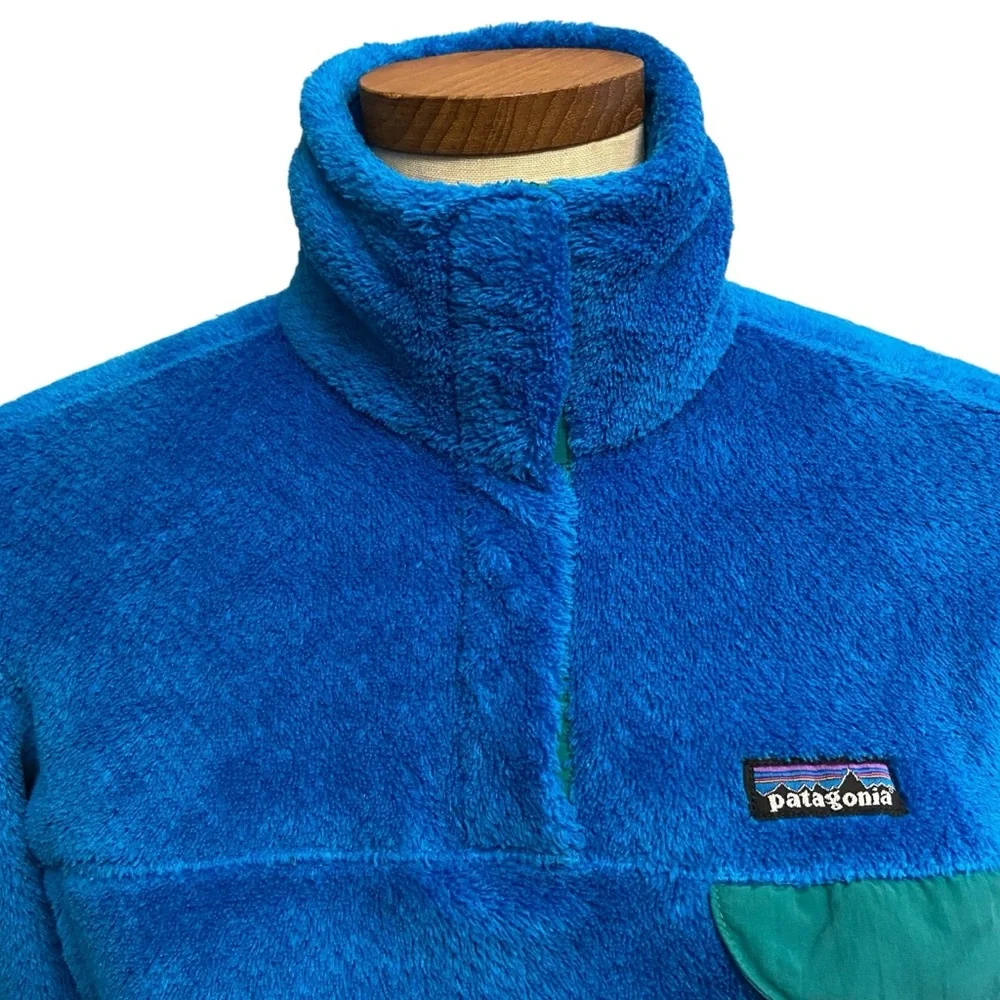Patagonia Re-Tool Snap T Fleece Pullover PolarTec Thermal Blue Green Size S - Picture 3 of 14